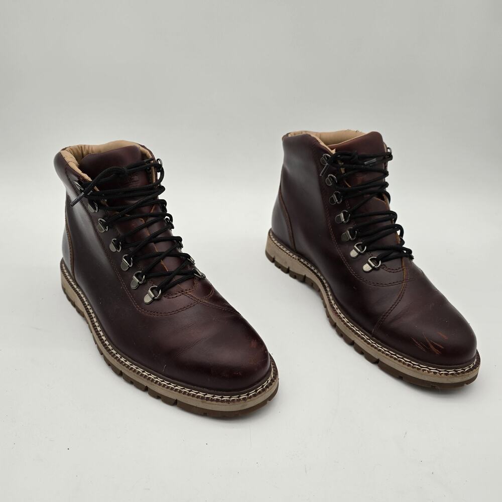 Timberland Boots Mens Size 9 Red Hiking 7 Eyelet Defender Shoes Britton Hill